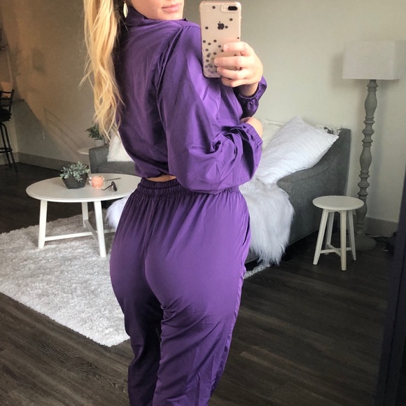 Tops Electric Purple Track Suit Set Poshmark